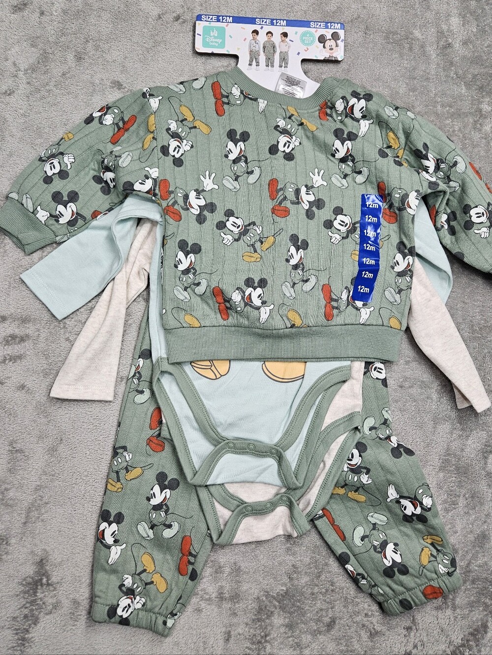 Mickey Mouse Baby Outfit Set - 12M - NWT- Disney Baby- Boy - Toddler